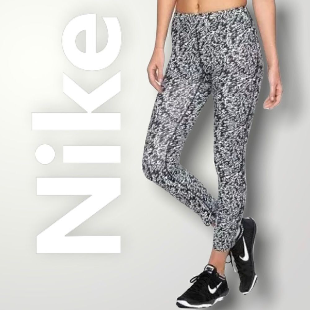 Nike, Pronto ESSENTIAL Printed Running 7/8 Leggings Tight Pants, Women's X-Small